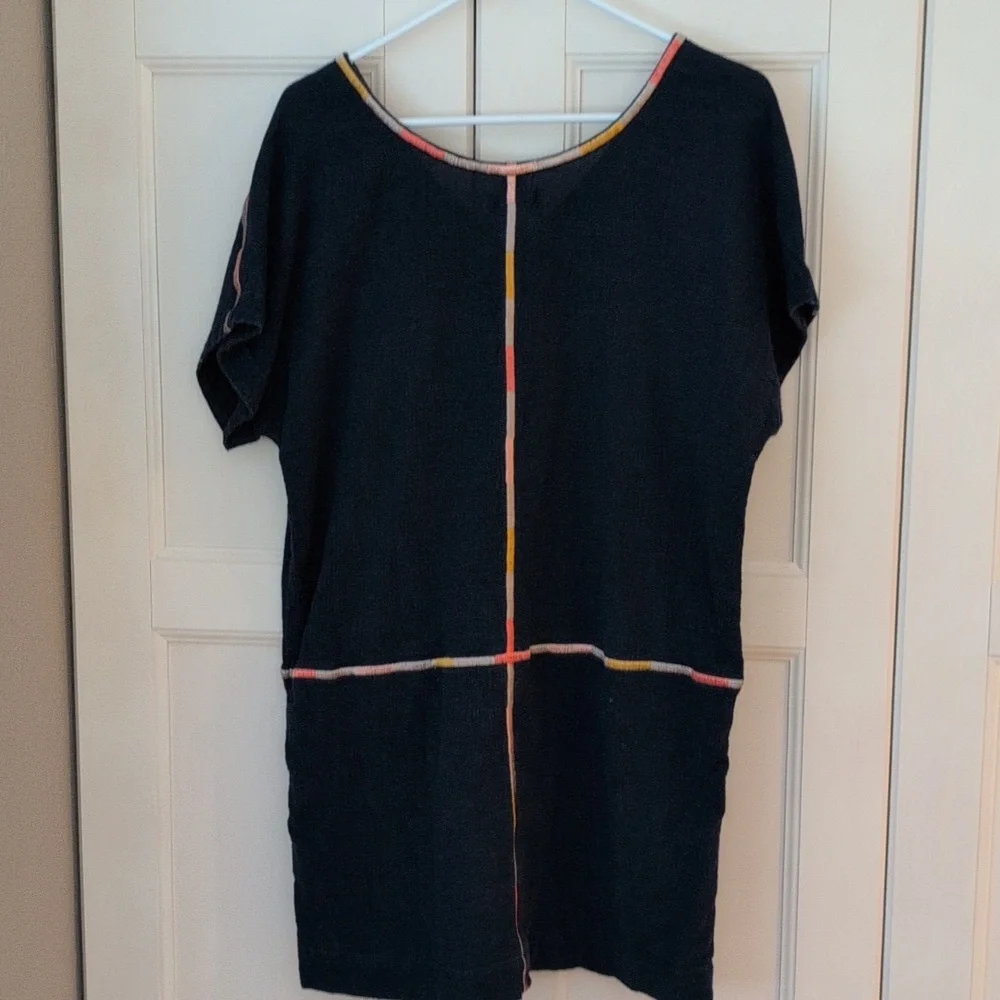 Madewell Navy V-Neck Tunic Dress